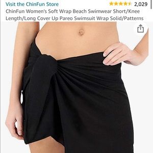 New with tags black swim sarong
